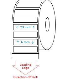 23 mm x 6 mm Roll Labels