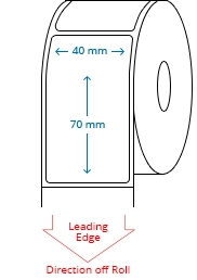 40 mm x 70 mm Roll Labels