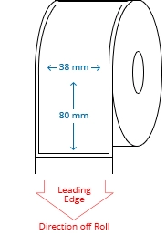38 mm x 80 mm Roll Labels