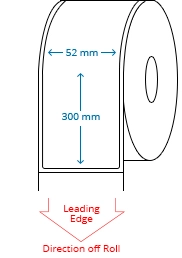 52 mm x 300 mm Roll Labels