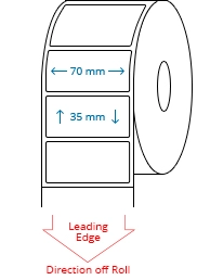 70 mm x 35 mm Roll Labels