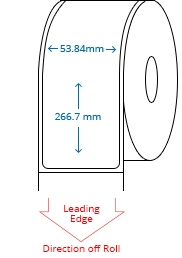 53.84 mm x 266.70 mm Roll Labels