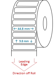 44.8 mm x 9.8 mm Roll Labels