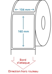 104 mm x 160 mm Étiquettes à rouleaux