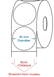 45 mm Étiquettes de rouleau de cercle