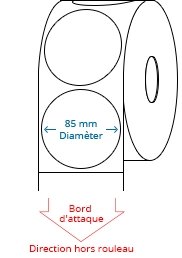 85 mm Étiquettes de rouleau de cercle