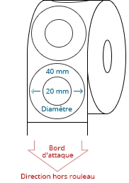 40 (20) mm Étiquettes de rouleau de cercle