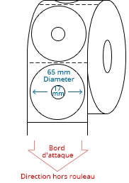 65 (17) mm Étiquettes de rouleau de cercle