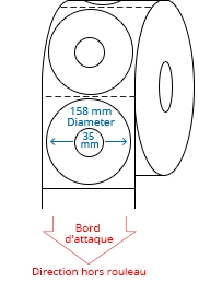 158 (35) mm Étiquettes de rouleau de cercle