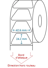 42.6 mm x 24.2 mm Étiquettes à rouleaux