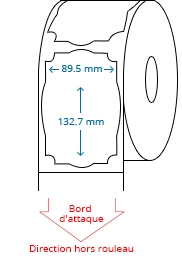 89.5 mm x 132.7 mm Étiquettes à rouleaux