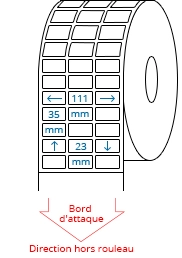 35 mm x 23 mm Étiquettes à rouleaux