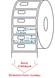 39 mm x 11 mm Étiquettes à rouleaux