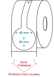 40 mm x 85 mm Étiquettes à rouleaux