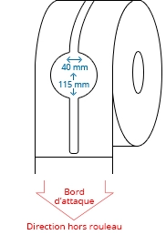 40 mm x 115 mm Étiquettes à rouleaux