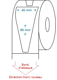 45 mm x 85 mm Étiquettes à rouleaux