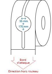 55 mm x 170 mm Étiquettes à rouleaux