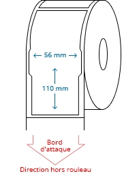 56 mm x 110 mm Étiquettes à rouleaux