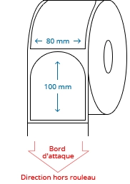 80 mm x 100 mm Étiquettes à rouleaux