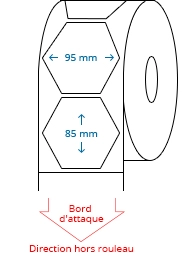 95 mm x 85 mm Étiquettes à rouleaux