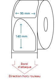 95 mm x 140 mm Étiquettes à rouleaux