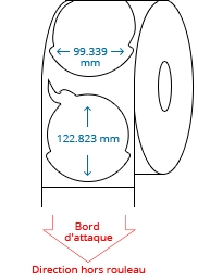 99.339 mm x 122.823 mm Étiquettes à rouleaux