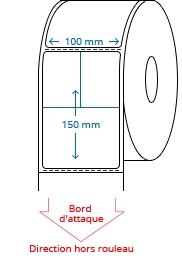 50 mm x 150 mm Étiquettes à rouleaux