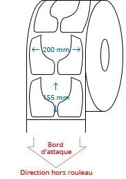 100 mm x 155 mm Étiquettes à rouleaux