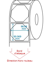 98.09 mm x 93.069 mm Étiquettes à rouleaux