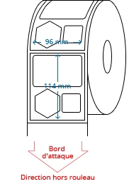 96 mm x 114 mm Étiquettes à rouleaux