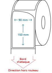 90 mm x 150 mm Étiquettes à rouleaux