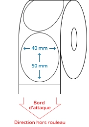 40 mm x 50 mm Étiquettes à rouleaux