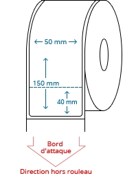 50 mm x 150 mm Étiquettes à rouleaux