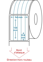 54 mm x 100 mm Étiquettes à rouleaux