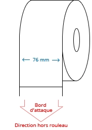 76 mm x 160 mm Étiquettes à rouleaux