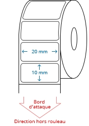 20 mm x 10 mm Étiquettes à rouleaux