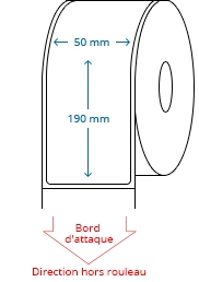 50 mm x 190 mm Étiquettes à rouleaux