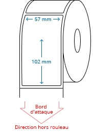 57 mm x 102 mm Étiquettes à rouleaux