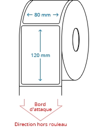 80 mm x 120 mm Étiquettes à rouleaux