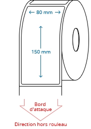 80 mm x 150 mm Étiquettes à rouleaux