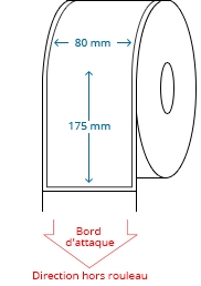 80 mm x 175 mm Étiquettes à rouleaux