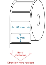 85 mm x 40 mm Étiquettes à rouleaux