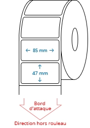 85 mm x 47 mm Étiquettes à rouleaux