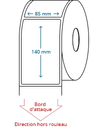 85 mm x 140 mm Étiquettes à rouleaux