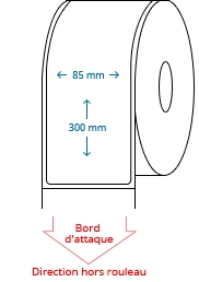 85 mm x 300 mm Étiquettes à rouleaux