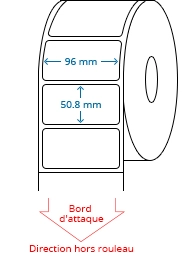 96 mm x 50.8 mm Étiquettes à rouleaux