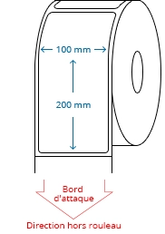 100 mm x 200 mm Étiquettes à rouleaux