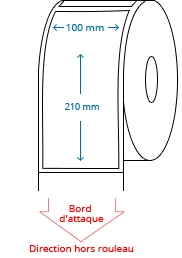 100 mm x 210 mm Étiquettes à rouleaux