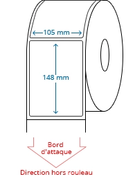 105 mm x 148 mm Étiquettes à rouleaux