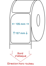 105 mm x 157 mm Étiquettes à rouleaux